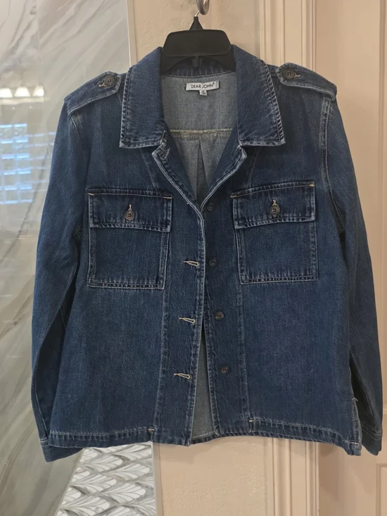 Dear John Women's Dark Blue Denim Jacket Size Medium - Picture 1 of 5